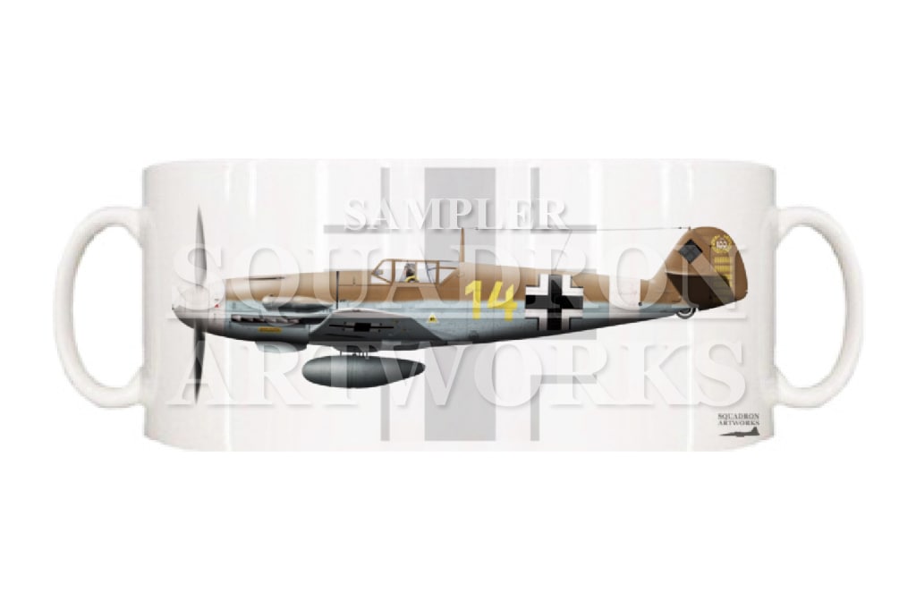 マグカップ　メッサーシュミット Bf 109 F4/Trop JG27 “Yellow-14”
