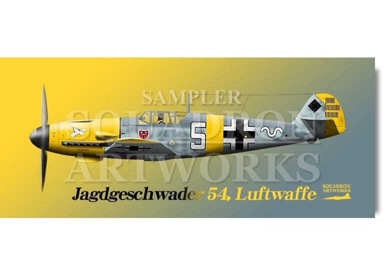 フェイスタオル メッサーシュミット Bf 109 F2 JG54 “White-5”