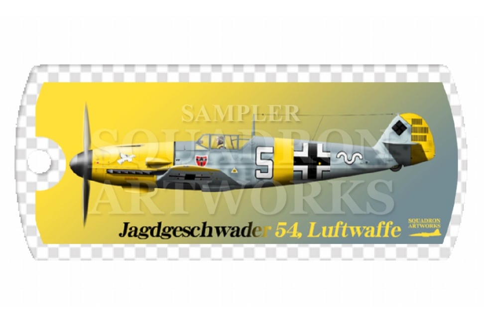 ドッグタグキーホルダー　メッサーシュミット Bf 109 F2 JG54 “White-5”