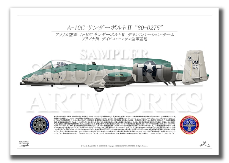 A-10C ThunderboltⅡ Demo Team 2020 "80-0275" （A4サイズ Prints)