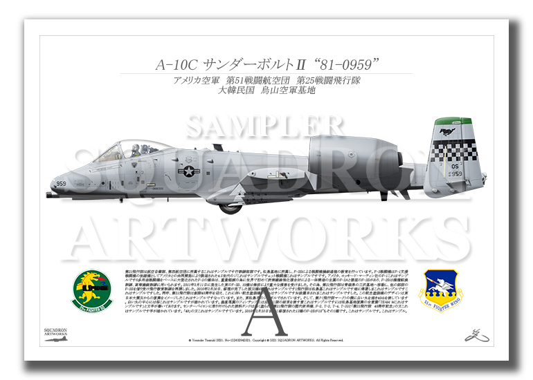 A-10C ThunderboltⅡ 25FS Assam Draggins "81-0959" （A3サイズ Prints)