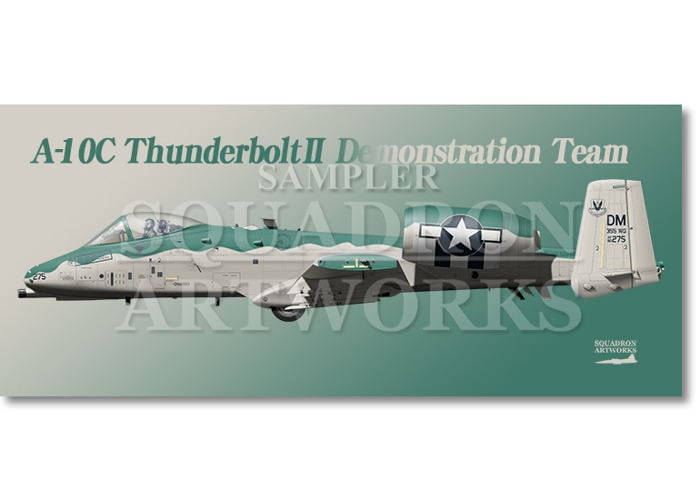 フェイスタオル  A-10C ThunderboltⅡ Demo Team 2020 "80-0275"