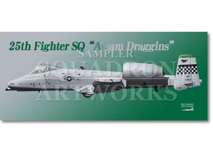 フェイスタオル  A-10C ThunderboltⅡ 25FS Assam Draggins "81-0959"