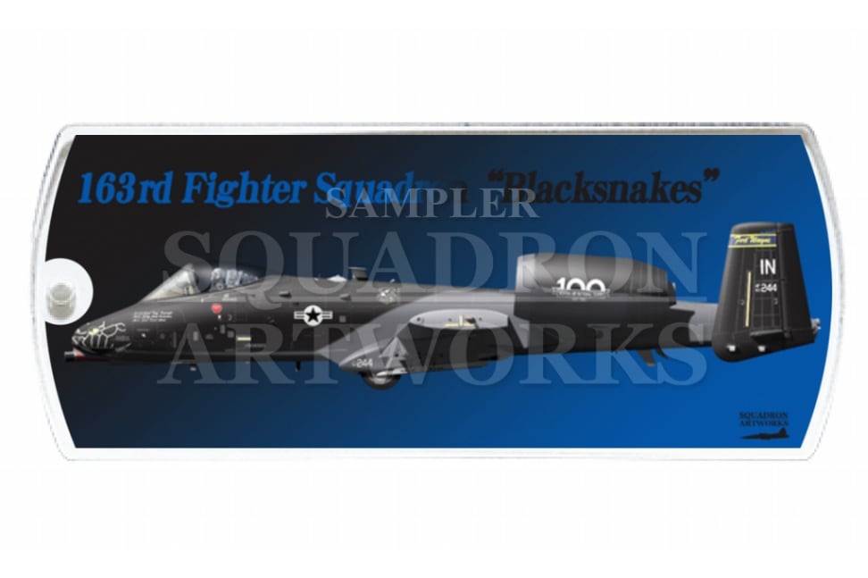 ドッグタグキーホルダー　A-10C ThunderboltⅡ 163FS Blacksnakes "80-0244"