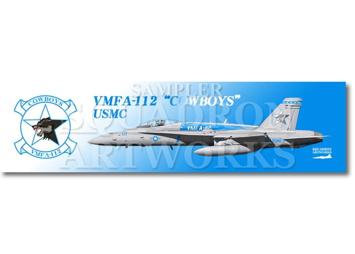 涼感クールマフラータオル F/A-18C ホーネット VMFA-112 “Cowboys” 163702