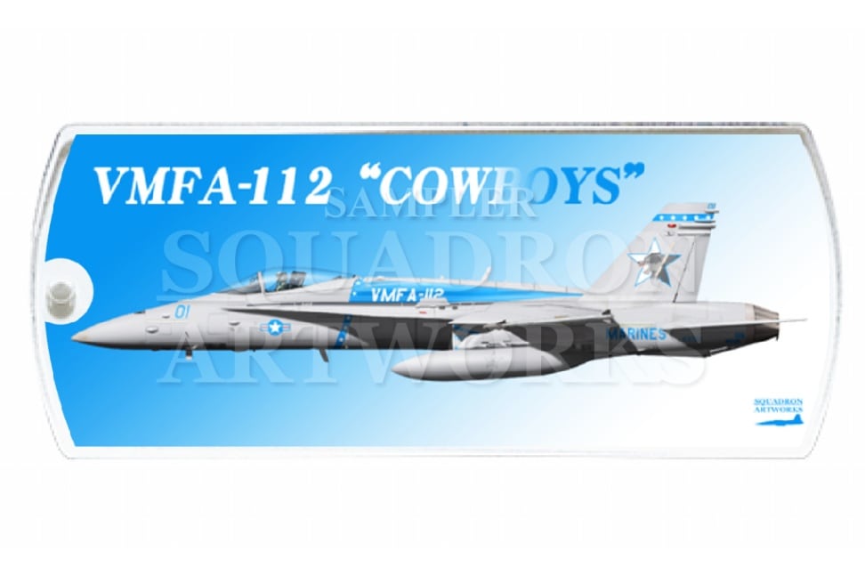 ドッグタグキーホルダー　F/A-18C ホーネット VMFA-112 “Cowboys” 163702