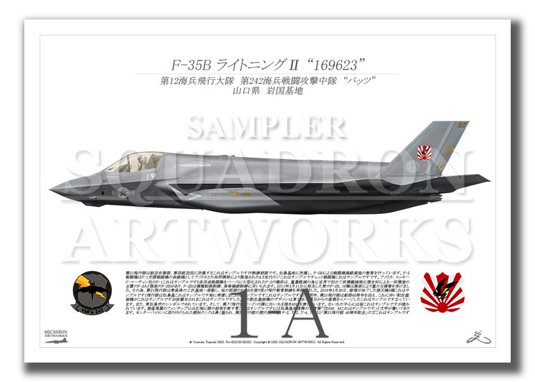 F-35B　LightningⅡ　VMFA-242 Bats ～護衛艦「いずも」発着艦検証～  (A3 Size Prints)