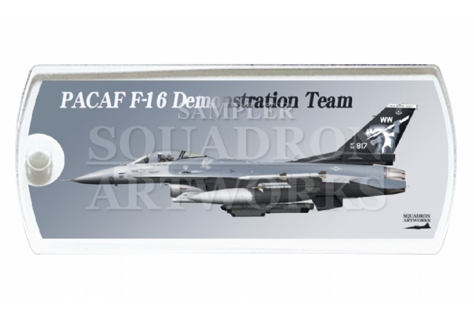 ドッグタグキーホルダー　PACAF F-16 ～WILD WEASEL DEMO!～　“90-0817”