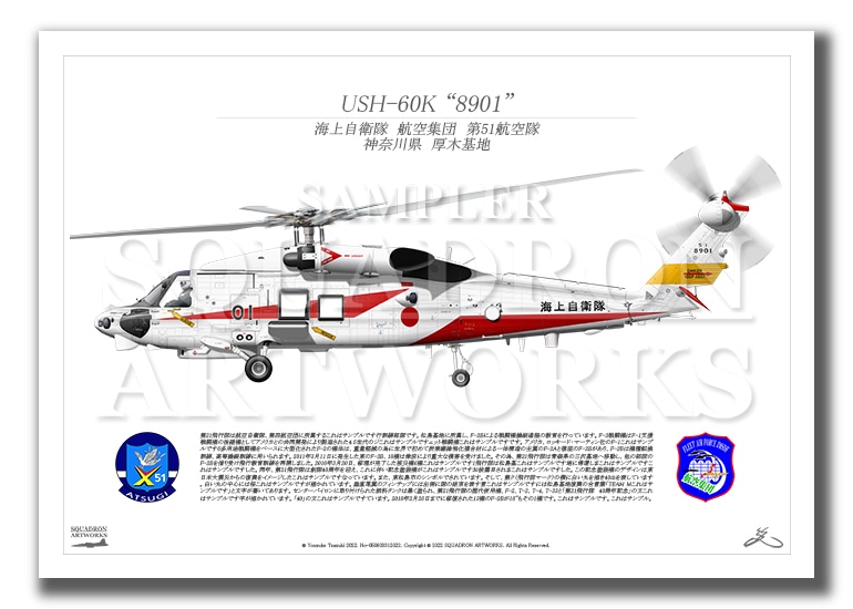 USH-60K　航空集団　第51航空隊　“8901”　（A2サイズ Prints)