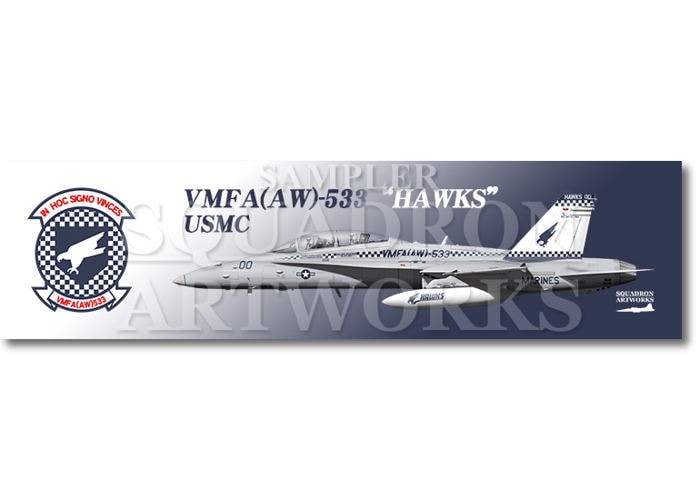 涼感クールマフラータオル F/A-18D ホーネット VMFA(AW)-533 “Hawks” 164957
