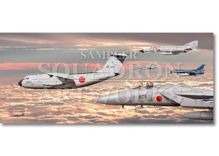 フェイスタオル  ADTW　飛行開発実験団　C-1　T-4　“AIRBORNE”　＃2