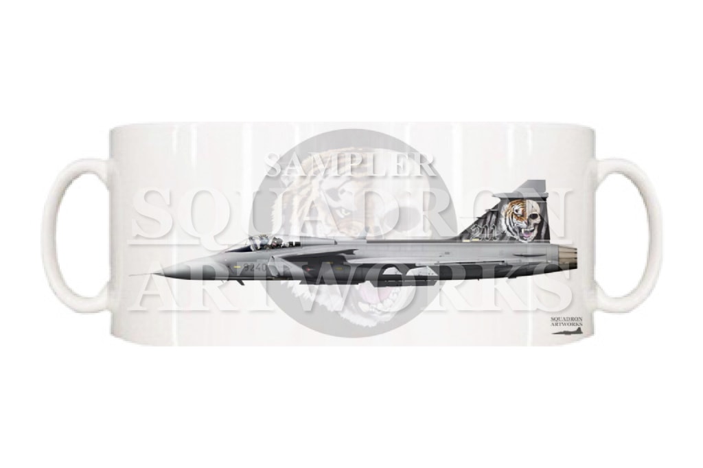 マグカップ　SAAB 39 グリペン チェコ空軍 211st Squadron “39240” Skull 2014