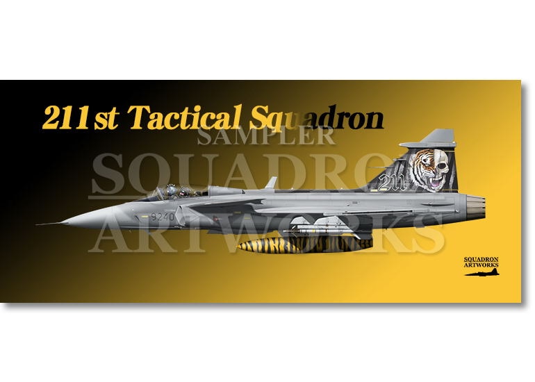 フェイスタオル  SAAB 39 グリペン チェコ空軍 211st Squadron “39240” Skull 2014