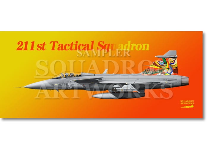 フェイスタオル  SAAB 39 グリペン チェコ空軍 211st Squadron “39238” Picasso 2014