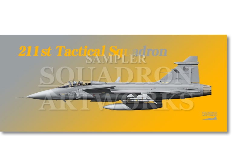 フェイスタオル  SAAB 39 グリペン チェコ空軍 211st Tactical Squadron “39239”
