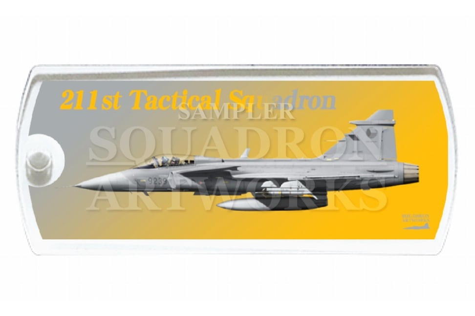 ドッグタグキーホルダー　SAAB 39 グリペン チェコ空軍 211st Tactical Squadron “39239”