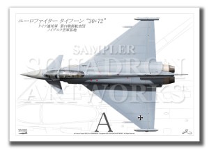 Top view 褳ɡEurofighter Typhoon JG74 30+72 A4 Prints)