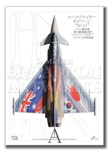 Top view ĸɡEurofighter Typhoon JG74 AIR AMBASSADOR A4 Prints)