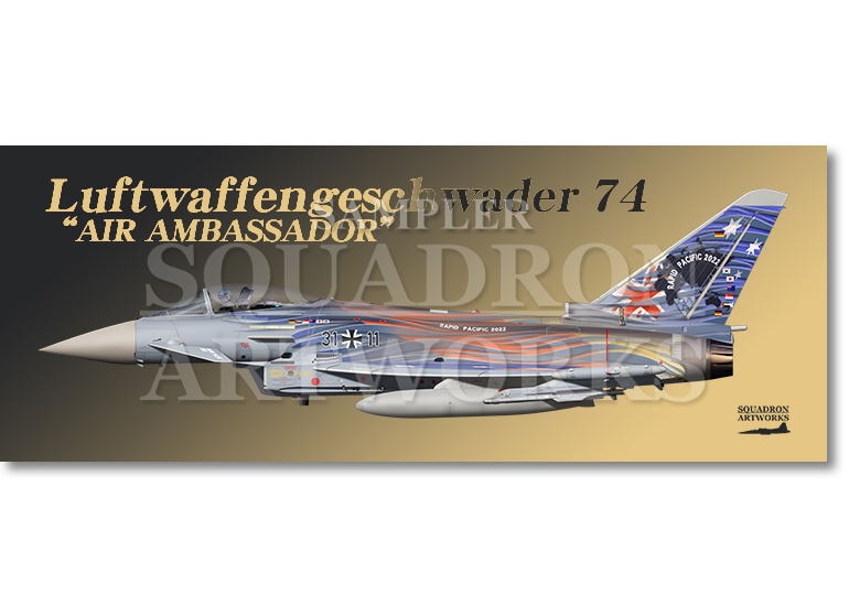 フェイスタオル  Eurofighter Typhoon JG74 “AIR AMBASSADOR”