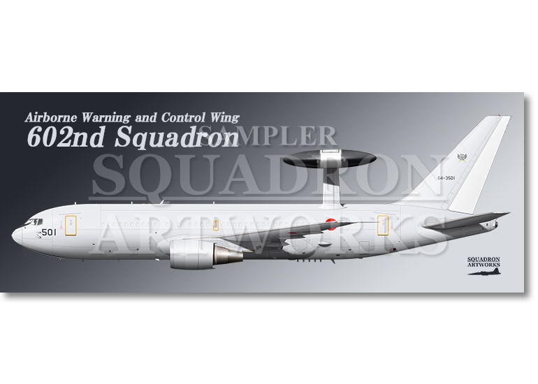 フェイスタオル  E-767　AWACS　第602飛行隊　"64-3501"