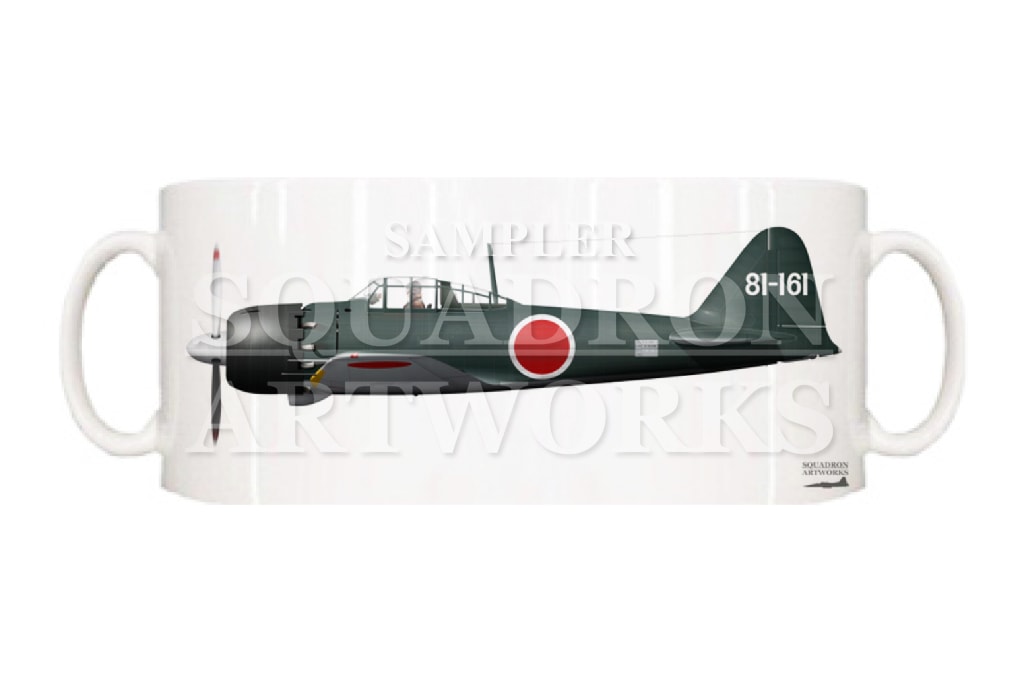 マグカップ　三菱 A6M5 零式艦上戦闘機 五二型 第381海軍航空隊 “81-161”