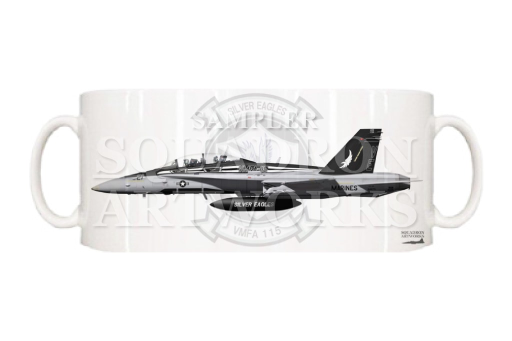 マグカップ　F/A-18D ホーネット VMFA-115 “Silver Eagles” 164679