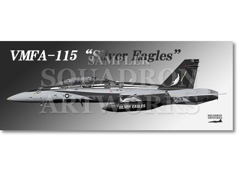 フェイスタオル  F/A-18D ホーネット VMFA-115 “Silver Eagles” 164679