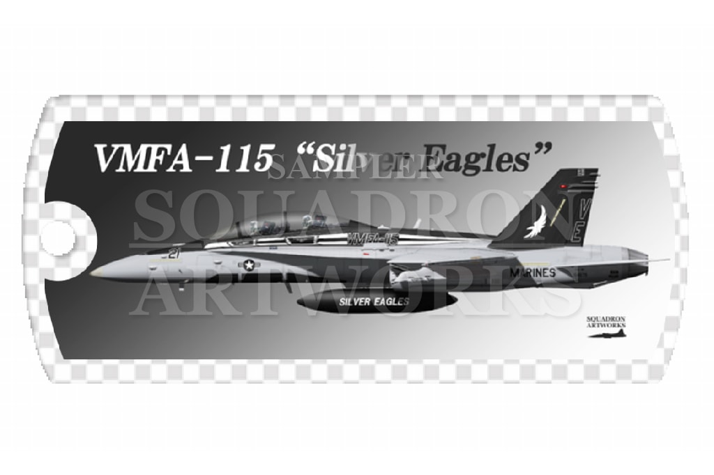 ドッグタグキーホルダー　 F/A-18D ホーネット VMFA-115 “Silver Eagles” 164679