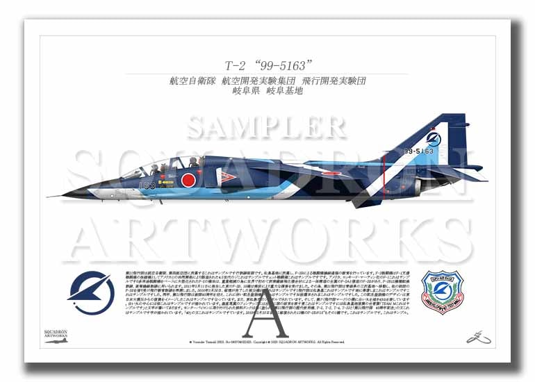 T-2　飛行開発実験団　ブルーインパルス　"99-5163"  （A3サイズ Print)