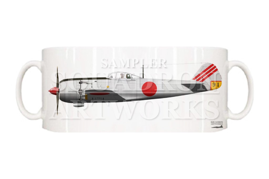 マグカップ　中島　キ84　四式戦闘機　疾風　飛行第73戦隊　Ki84 “HAYATE 91”
