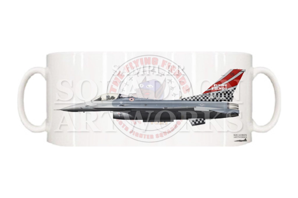 マグカップ　F-16C　36th FS　FLYING FIENDS　100th Anniv　“89-2043”