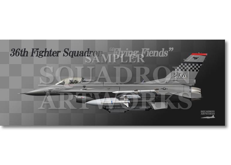 フェイスタオル  F-16C　36th FS　FLYING FIENDS　“89-2136”