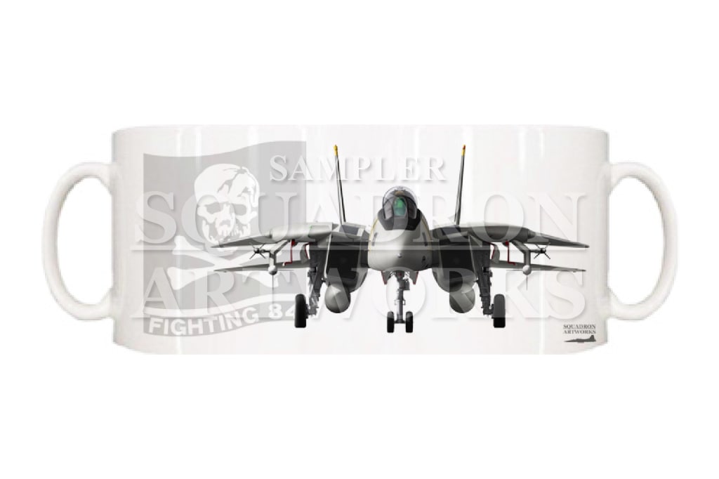 マグカップ　“Front View” F-14A トムキャット VF-84 “ジョリーロジャース”