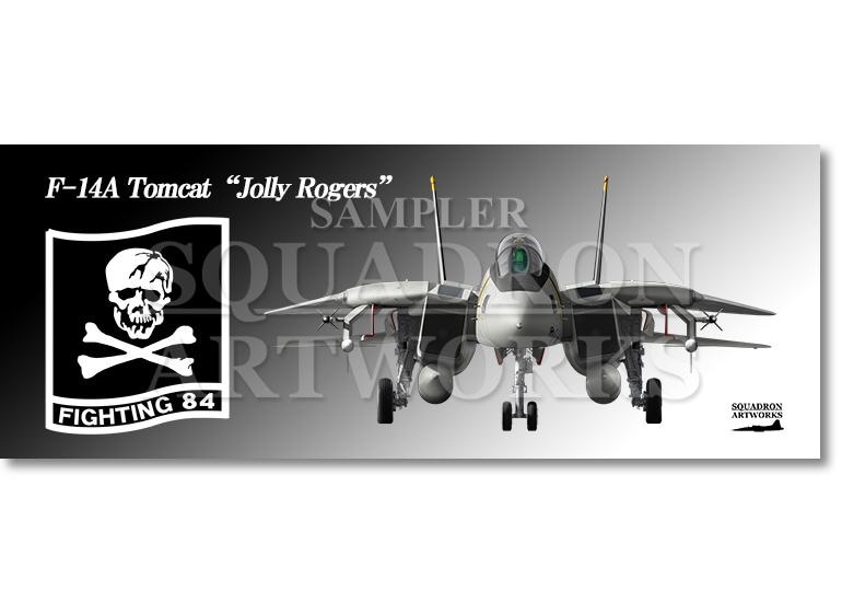 フェイスタオル  “Front View” F-14A トムキャット VF-84 “ジョリーロジャース”