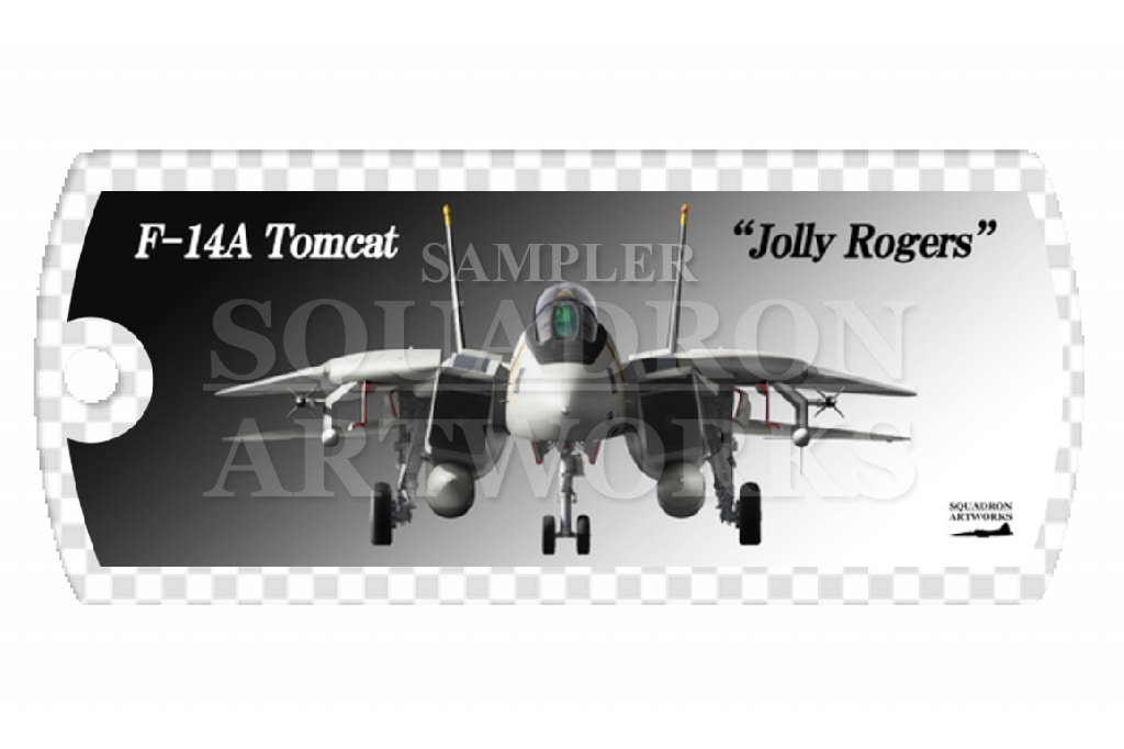 ドッグタグキーホルダー　 “Front View” F-14A トムキャット VF-84 “ジョリーロジャース”