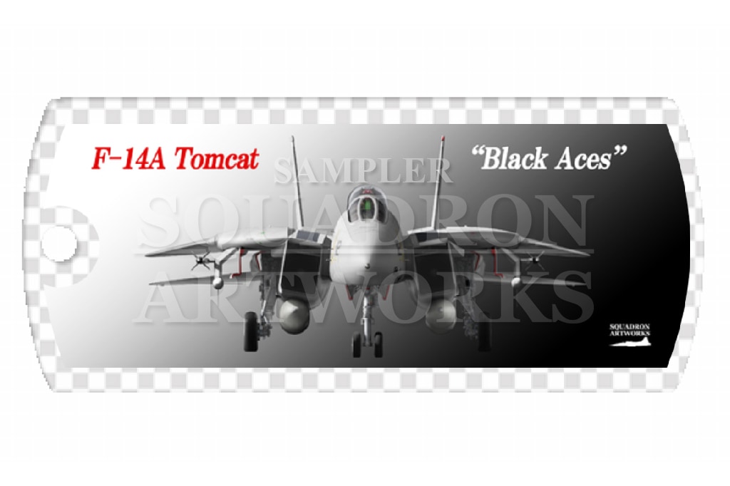ドッグタグキーホルダー　“Front View” F-14A トムキャット VF-41 “BLACK ACES 112”
