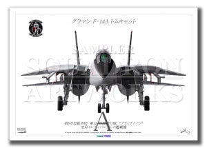 ��Front View�� F-14A �ȥ७��å� VF-154 ��Black Knights 100�� (A2)