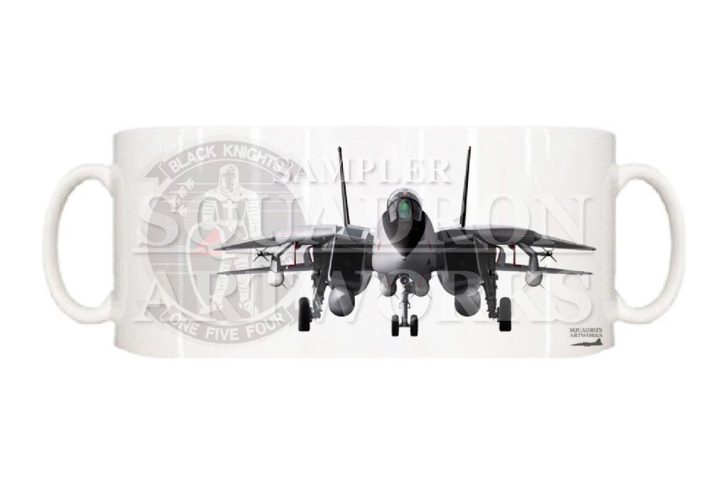 マグカップ　“Front View” F-14A トムキャット VF-154 “Black Knights 100”