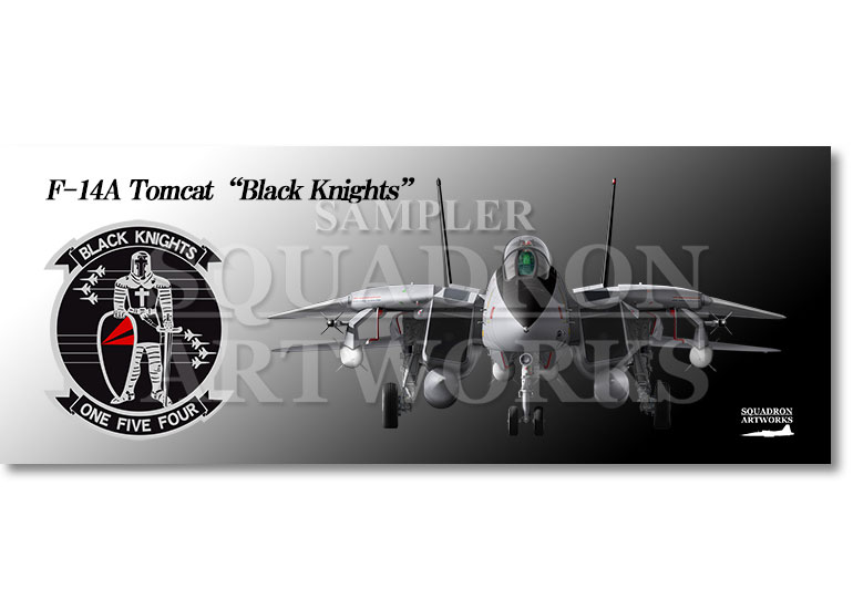 フェイスタオル  “Front View” F-14A トムキャット VF-154 “Black Knights 100”