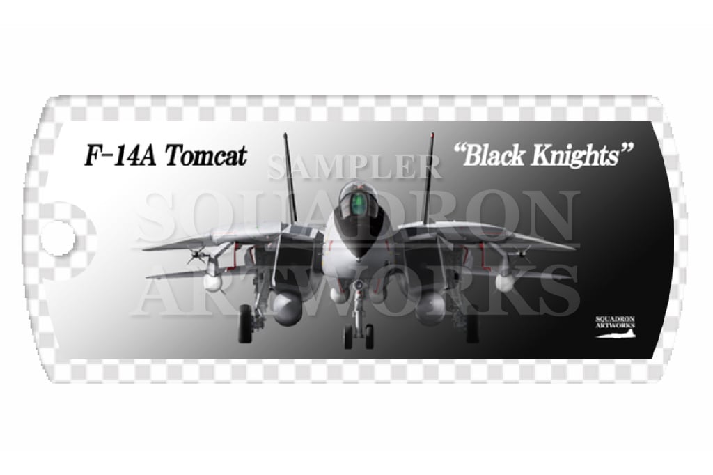 ドッグタグキーホルダー　“Front View” F-14A トムキャット VF-154 “Black Knights 100”
