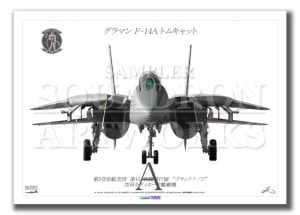��Front View�� F-14A �ȥ७��å� VF-154 ��Black Knights 101�� (A2)
