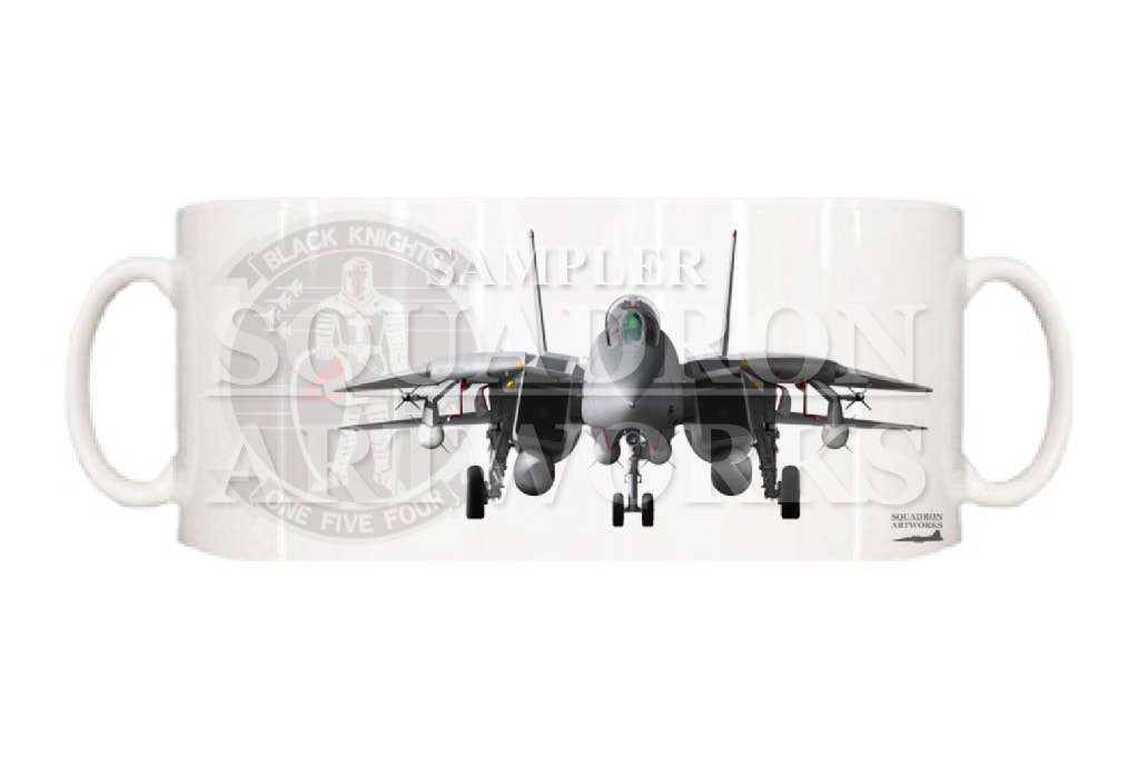 マグカップ　“Front View” F-14A トムキャット VF-154 “Black Knights 101”