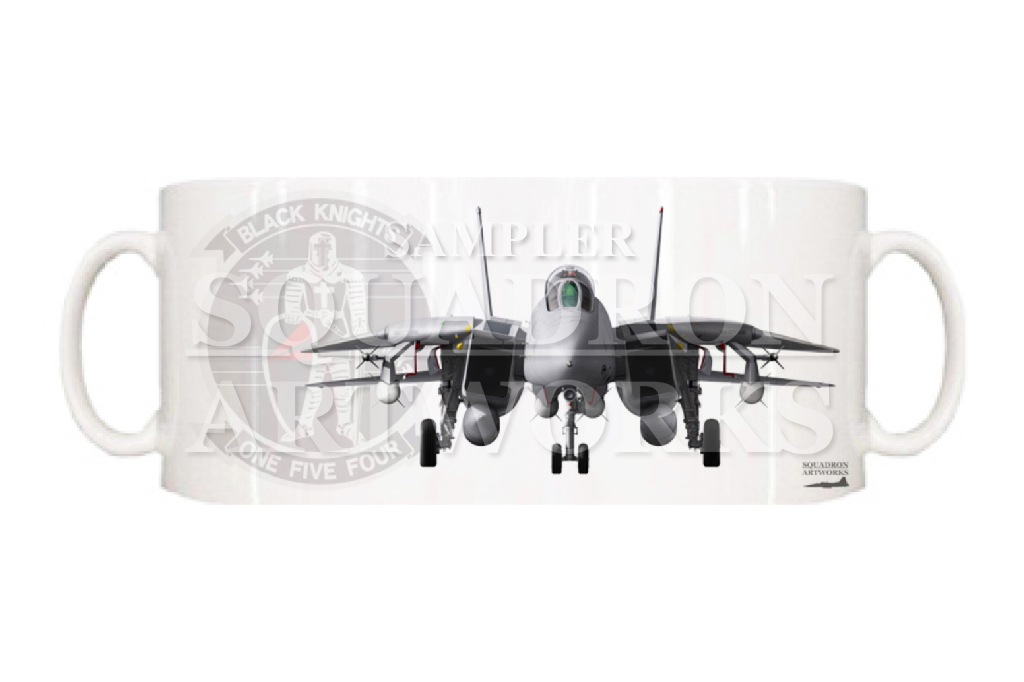 マグカップ　“Front View” F-14A トムキャット VF-154 “Black Knights 111”