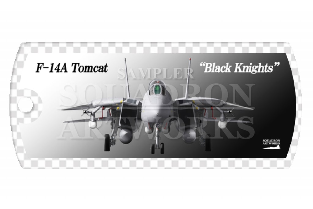 ドッグタグキーホルダー　“Front View” F-14A トムキャット VF-154 “Black Knights 111”