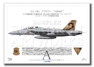 EA-18G ���饦�顼 VAQ-132 �ȥ������ԥ��󥺡� 2011 Showbird ��166894�� (A3 Size Print)