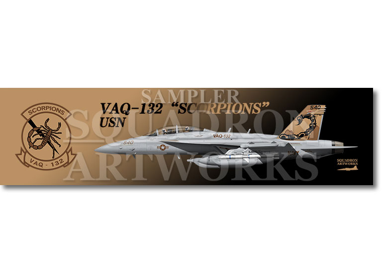 涼感クールマフラータオル　EA-18G グラウラー VAQ-132 “スコーピオンズ” 2011 Showbird “166894”