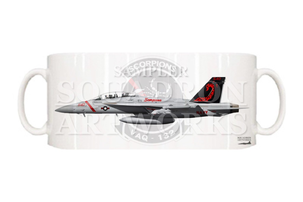 マグカップ　EA-18G グラウラー VAQ-132 “スコーピオンズ” 2023 Showbird “166858”