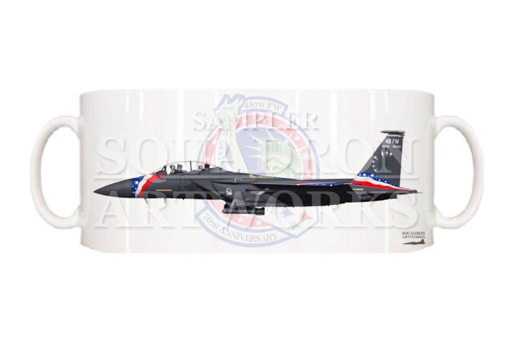 マグカップ　F-15E　Strike Eagle　494th FS　“Panthers”　48FW　70th Anniv　“92-0364”
