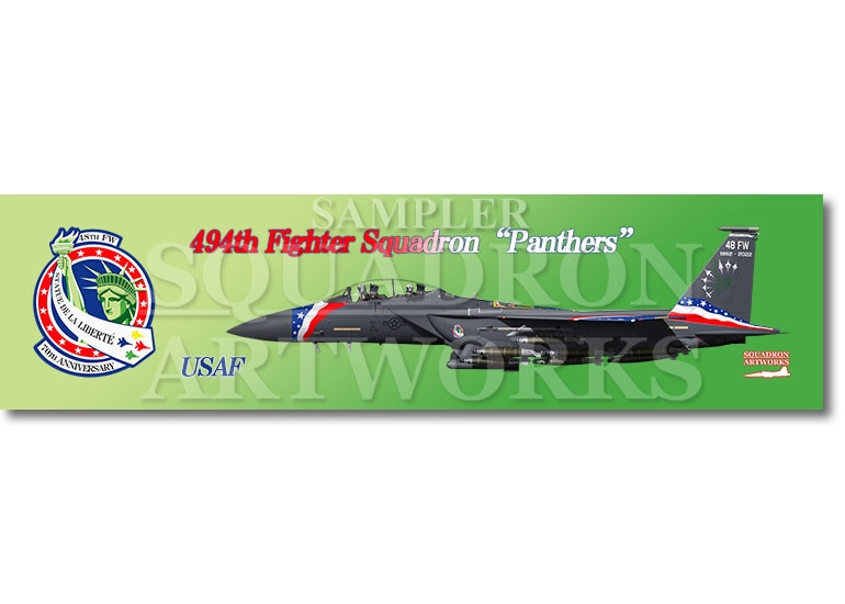涼感クールマフラータオル　F-15E　Strike Eagle　494th FS　“Panthers”　48FW　70th Anniv　“92-0364”
