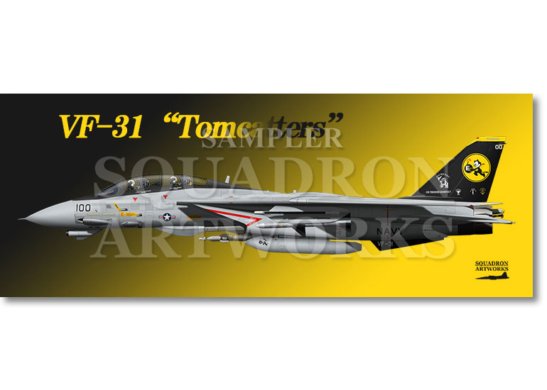 フェイスタオル F-14D Tomcat VF-31 Tomcatters “Last Tomcat Cruise 2006” 164342